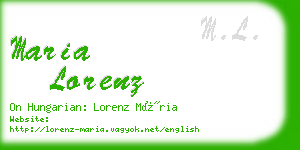 maria lorenz business card